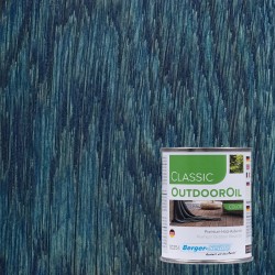 Масло для дерева Berger-Seidle Classic OutdoorOil Color цвет Blue / Blau полуматовое 0,125 л