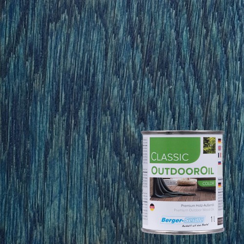 Масло для дерева Berger-Seidle Classic OutdoorOil Color цвет Blue / Blau полуматовое 1 л