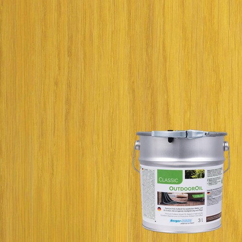 Масло для дерева Berger-Seidle Classic OutdoorOil Color цвет Lemon / Zitronengelb полуматовое 3 л