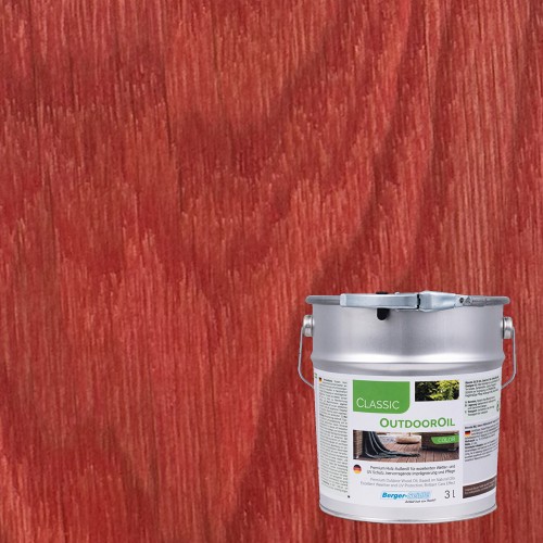 Масло для дерева Berger-Seidle Classic OutdoorOil Color цвет Red / Rot полуматовое 3 л