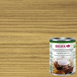 Масло тиковое для дерева Biofa 3752 цвет 6006 Фиджи шелковисто-глянцевое 0,125 л