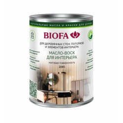 Масло с воском для дерева Biofa 2045 Бесцветное матовое 0,4 л