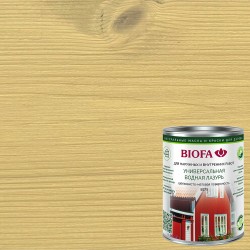Лазурь для дерева Biofa 5075 цвет 7535 Пшеничный шелковисто-матовая 0,4 л