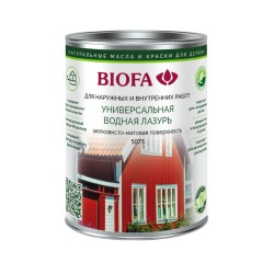 Лазурь для дерева Biofa 5075 цвет 7554 Каштановый Шелк шелковисто-матовая 0,4 л