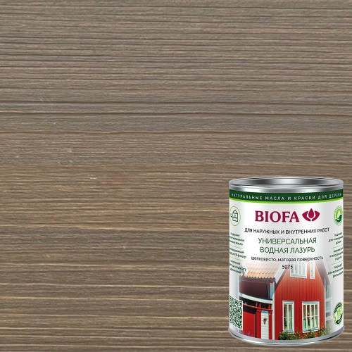 Лазурь для дерева Biofa 5075 цвет 7555 Кофейная Роща шелковисто-матовая 0,4 л