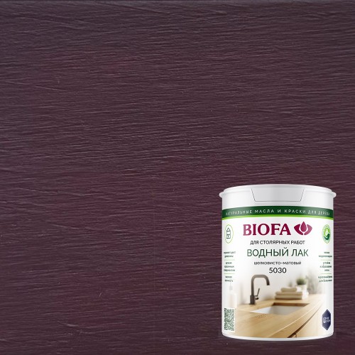 Лак для дерева Biofa 5030 Гранатовый 3003 шелковисто-матовый 2,2 л