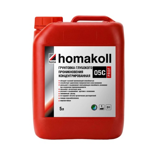 Грунтовка по стяжке Homakoll 05C Prof акриловая 5 кг