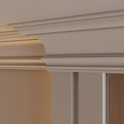 Потолочный плинтус под покраску Европласт U.6.50.401 с подсветкой 2000×64×97