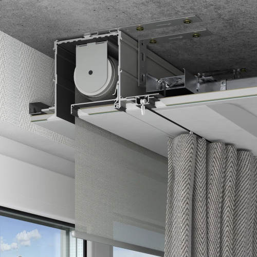 Профиль алюминиевый теневой для штор Laconistiq Roll-Box Base Черный муар 57-31-270 3000×110×110