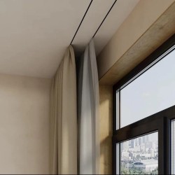 Профиль алюминиевый теневой для штор Laconistiq Gardina RAL9016 Белый муар 55-32-300 3000×50×14