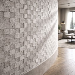 Гибкий камень Alpine Walls Гибкая керамика Tessera Bianca MTR-002PW 1200×590×7