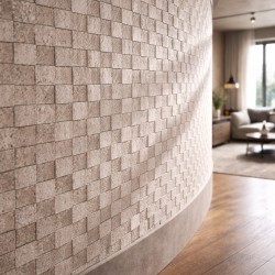 Гибкий камень Alpine Walls Гибкая керамика Tessera Bianca MTR-002PW 1200×590×7