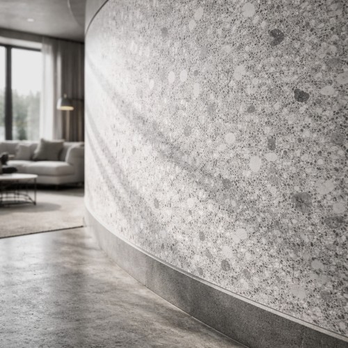 Гибкий камень Alpine Walls Гибкая керамика Terrazzo Milano MTR-017PW 1200×600×4