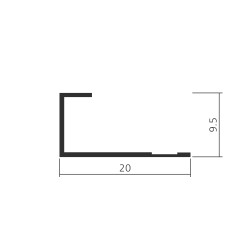 Финишный молдинг Ultrawood Next FE WPC 003 R4 2950×20×9,5