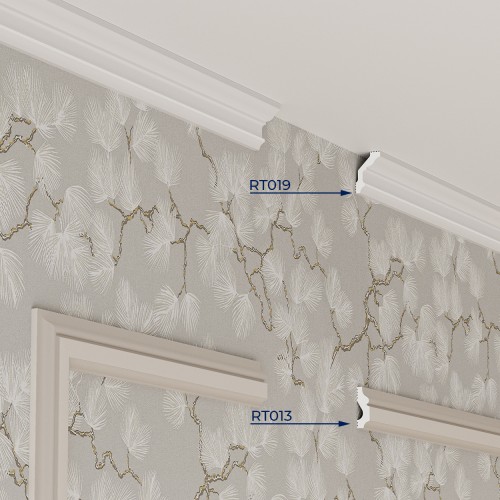 Потолочный плинтус под покраску Artiva RT019 2000×20×30