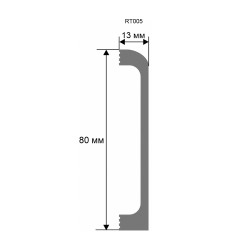 Плинтус под покраску Artiva RT005 2000×80×13