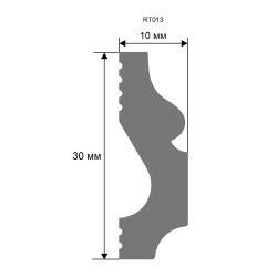 Молдинг под покраску Artiva RT013 2000×30×10