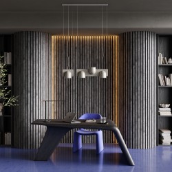 МДФ стеновая панель акустическая Artiva Flex Бетон AFL028 черный войлок гибкая 2750×600×6