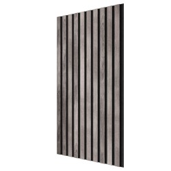 МДФ стеновая панель акустическая Artiva Flex Ясень Дымчатый AFL025 черный войлок гибкая 2750×600×6