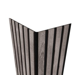 МДФ стеновая панель акустическая Artiva Flex Ясень Дымчатый AFL025 черный войлок гибкая 2750×600×6