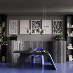 МДФ стеновая панель акустическая Artiva Flex Бетон AFL020 черный войлок гибкая 1200×600×6