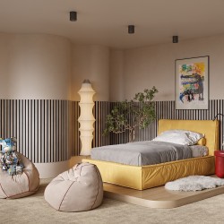МДФ стеновая панель акустическая Artiva Flex Дуб Кремовый AFL021 черный войлок гибкая 1200×600×6