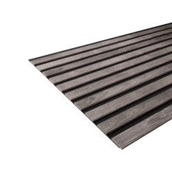 МДФ стеновая панель акустическая Artiva Flex Ясень Дымчатый AFL018 черный войлок гибкая 1200×600×6