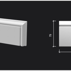 Заглушка для плинтуса под покраску Decor-Dizayn DD005/U3 правая 79 мм