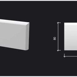 Заглушка для плинтуса под покраску Decor-Dizayn DD706/U3 правая 80 мм