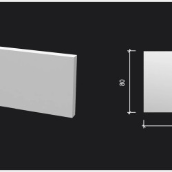 Заглушка для плинтуса под покраску Decor-Dizayn DD708/U3 правая 80 мм