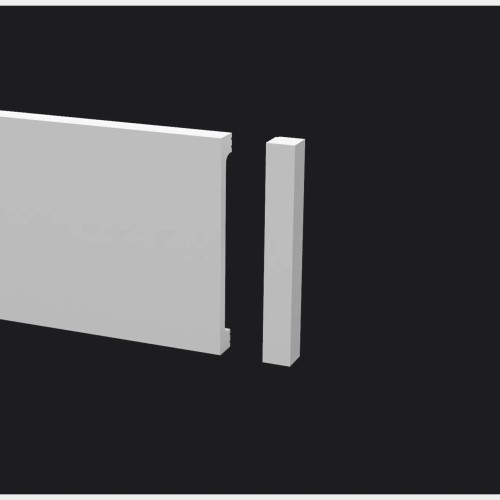 Заглушка для плинтуса под покраску Decor-Dizayn DD709/U5 правая 100 мм
