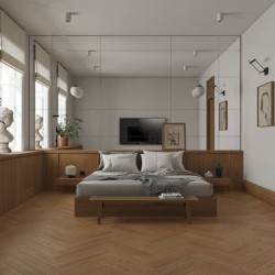 Композитная паркетная доска Alpine Floor Приоритет Паркет Дуб Винтажный ECO 30-6 венгерская елка 600×125×5,5