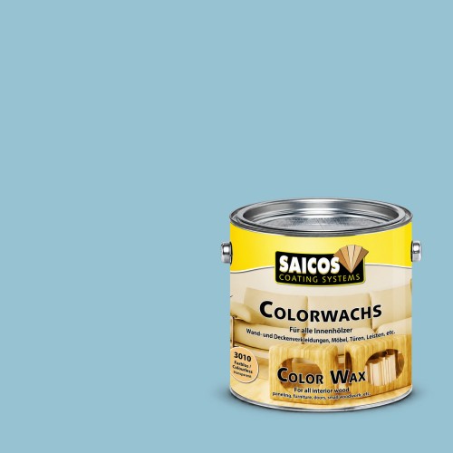 Воск для дерева Saicos Colorwachs Classic цвет 3051 Винтажный голубой 0,125 л