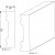 Плинтус под покраску гибкий Orac Decor Fundamentals SX162F 40х10 мм, технический рисунок
