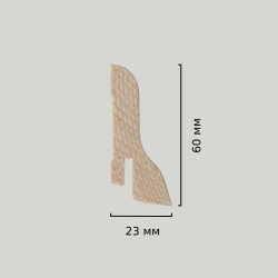 Плинтус деревянный Tarkett Дуб Винтаж 60х23, технический рисунок