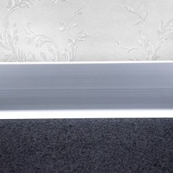 Плинтус алюминиевый Bonkeel ПЛ80 серебро люкс сапожок 1800×78,5×11,2