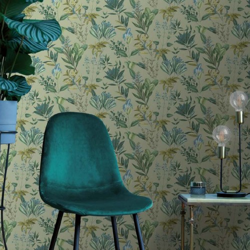 Обои Decoprint Blooming Summer Flower Green BL22741 Обои Decoprint Blooming Summer Flower Green BL22741