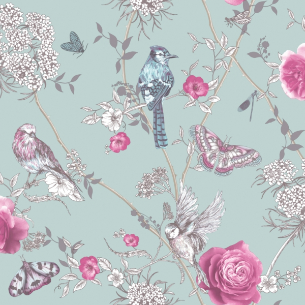 Обои ArtHouse Fantasia Paradise Garden Mint Green 692401