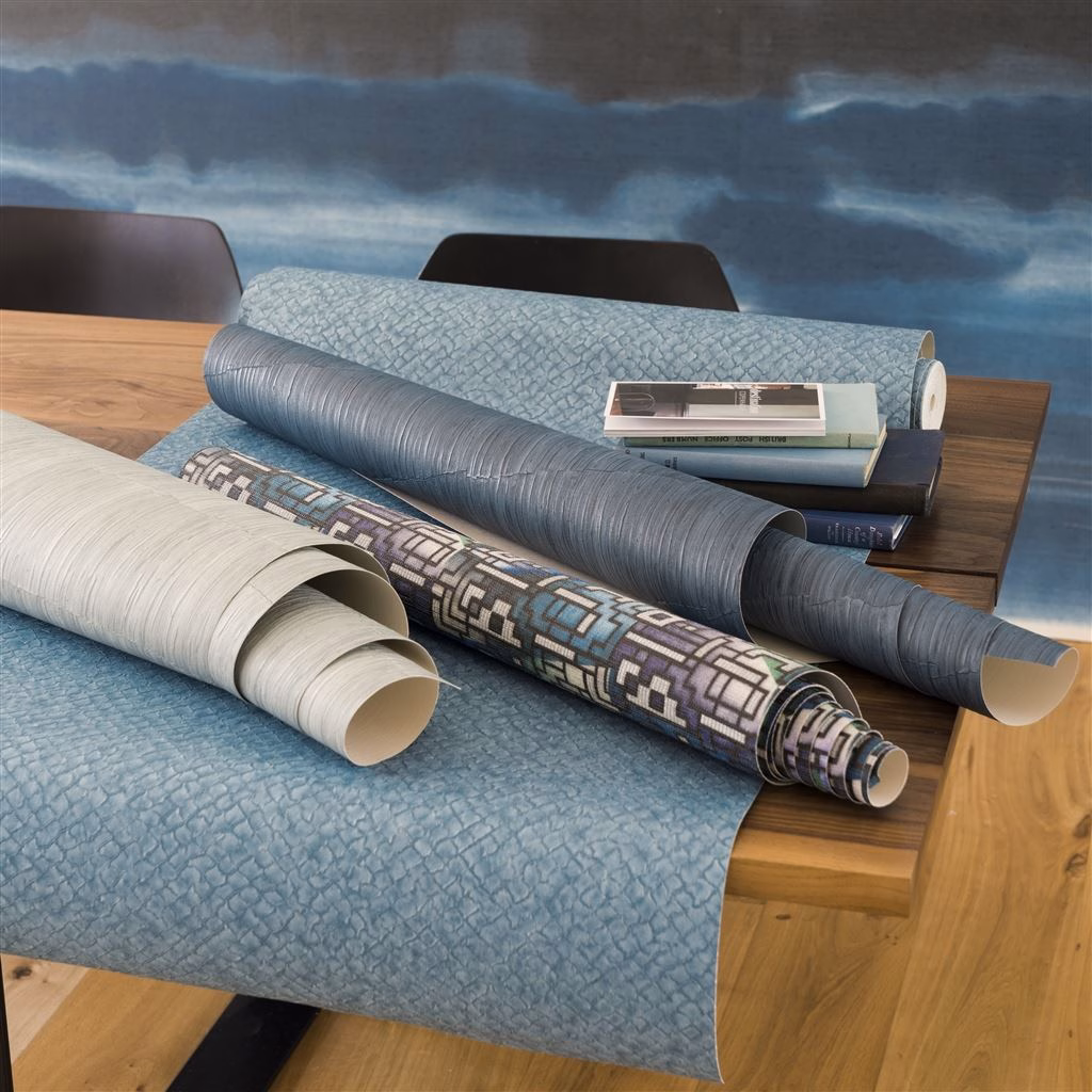 Обои Designers Guild Casablanca Boro Ocean PDG1042/03 фото в интерьере
