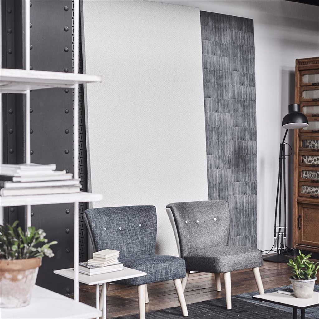 Обои Designers Guild Casablanca Boro Chalk PDG1042/05 фото в интерьере