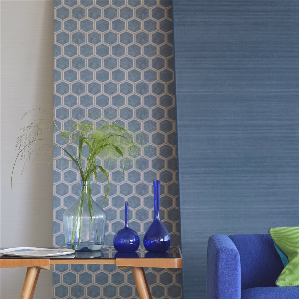 Обои Designers Guild Chinon Manipur Delft PDG1121/07 фото в интерьере
