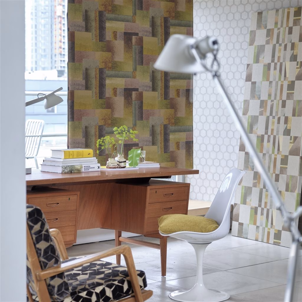 Обои Designers Guild Chinon Parterre Turmeric PDG1122/03 фото в интерьере