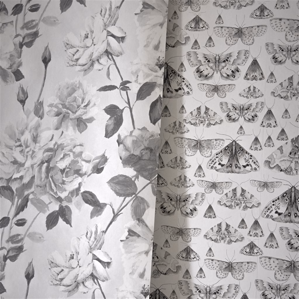 Обои Designers Guild Jardin Des Plantes Couture Rose Noir PDG711/06 фото в интерьере
