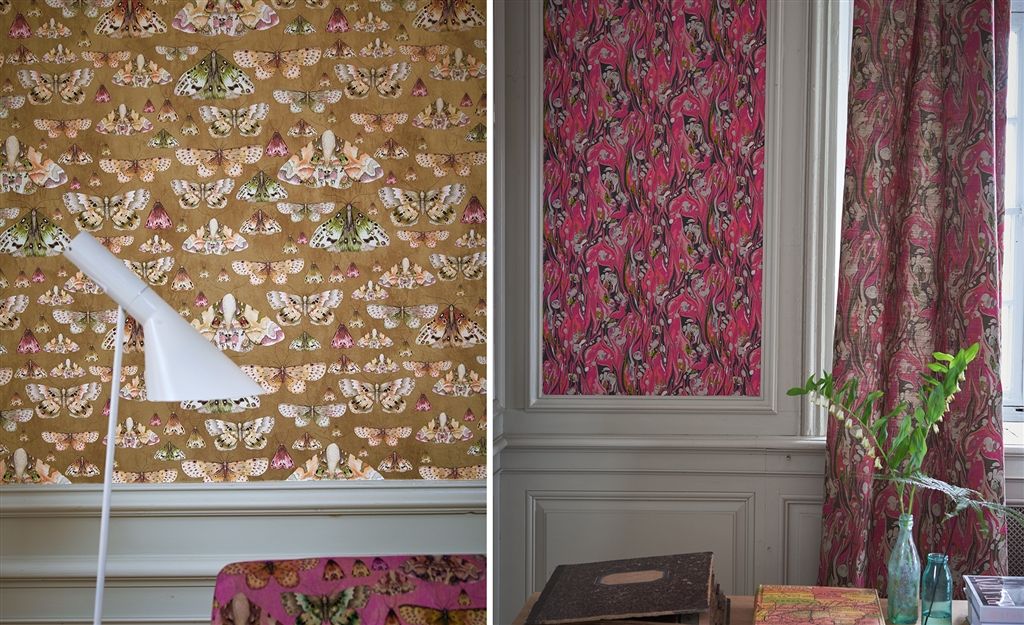 Обои Designers Guild Jardin Des Plantes Issoria Rose PDG713/03 фото в интерьере