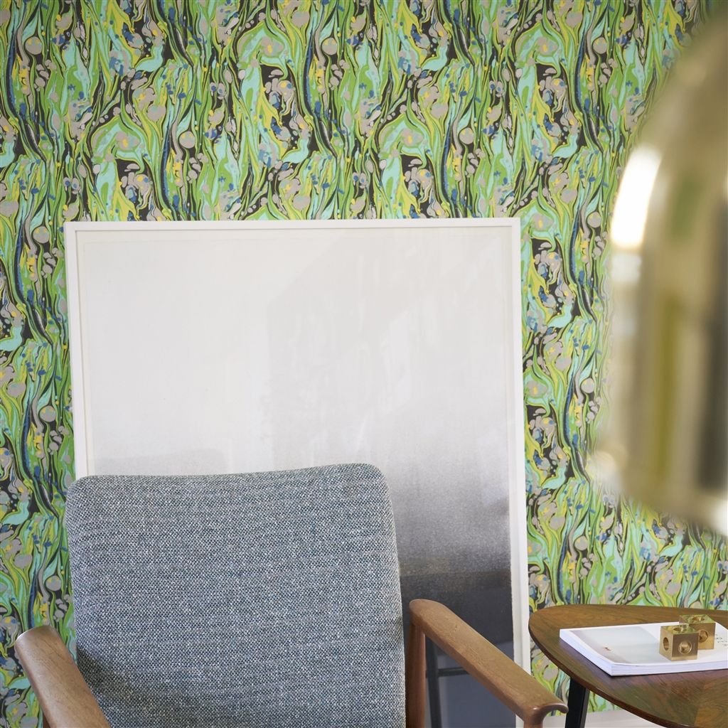 Обои Designers Guild Jardin Des Plantes Delahaye Emerald PDG715/01 фото в интерьере