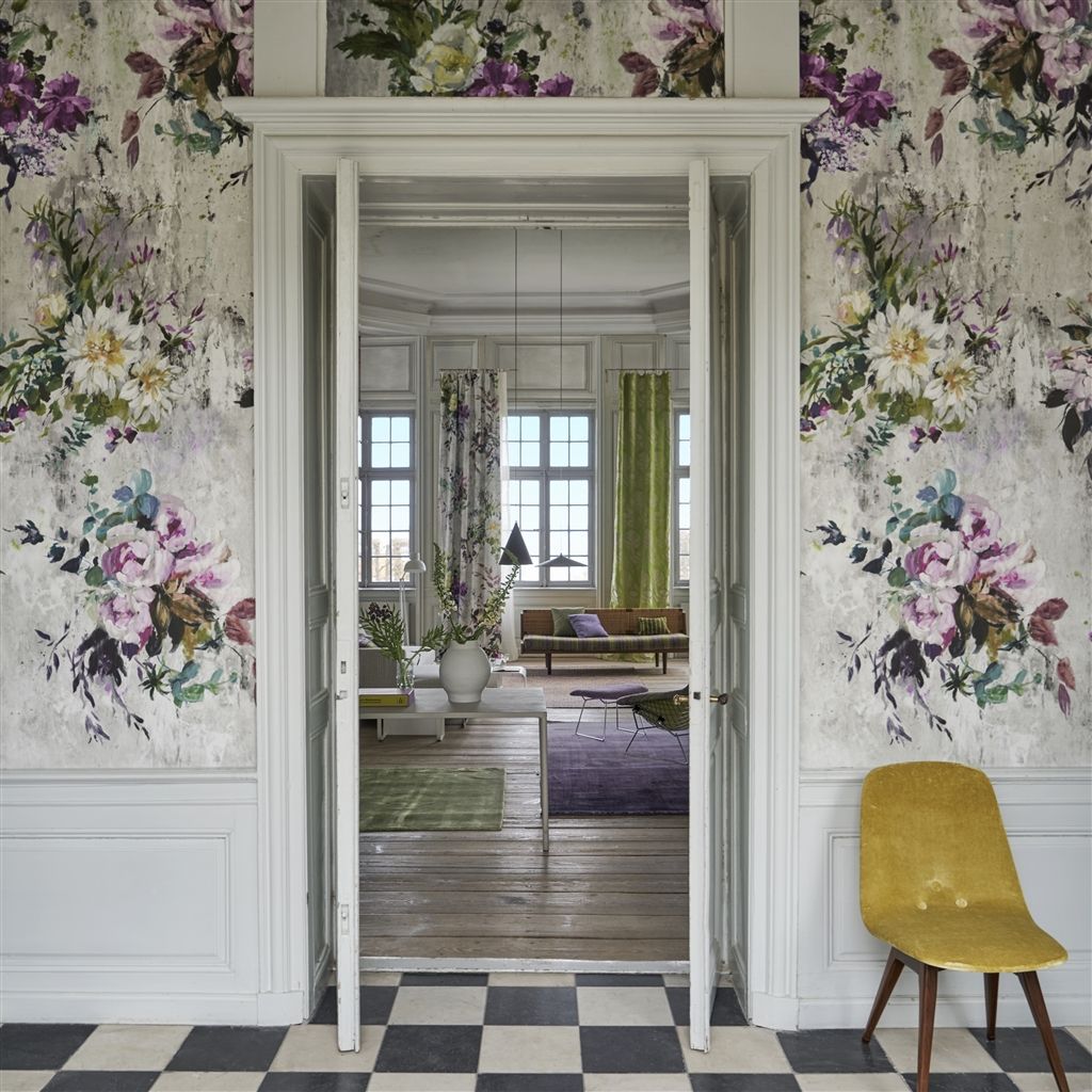 Панно Designers Guild Jardin Des Plantes Aubriet Amethyst PDG717/02 фото в интерьере