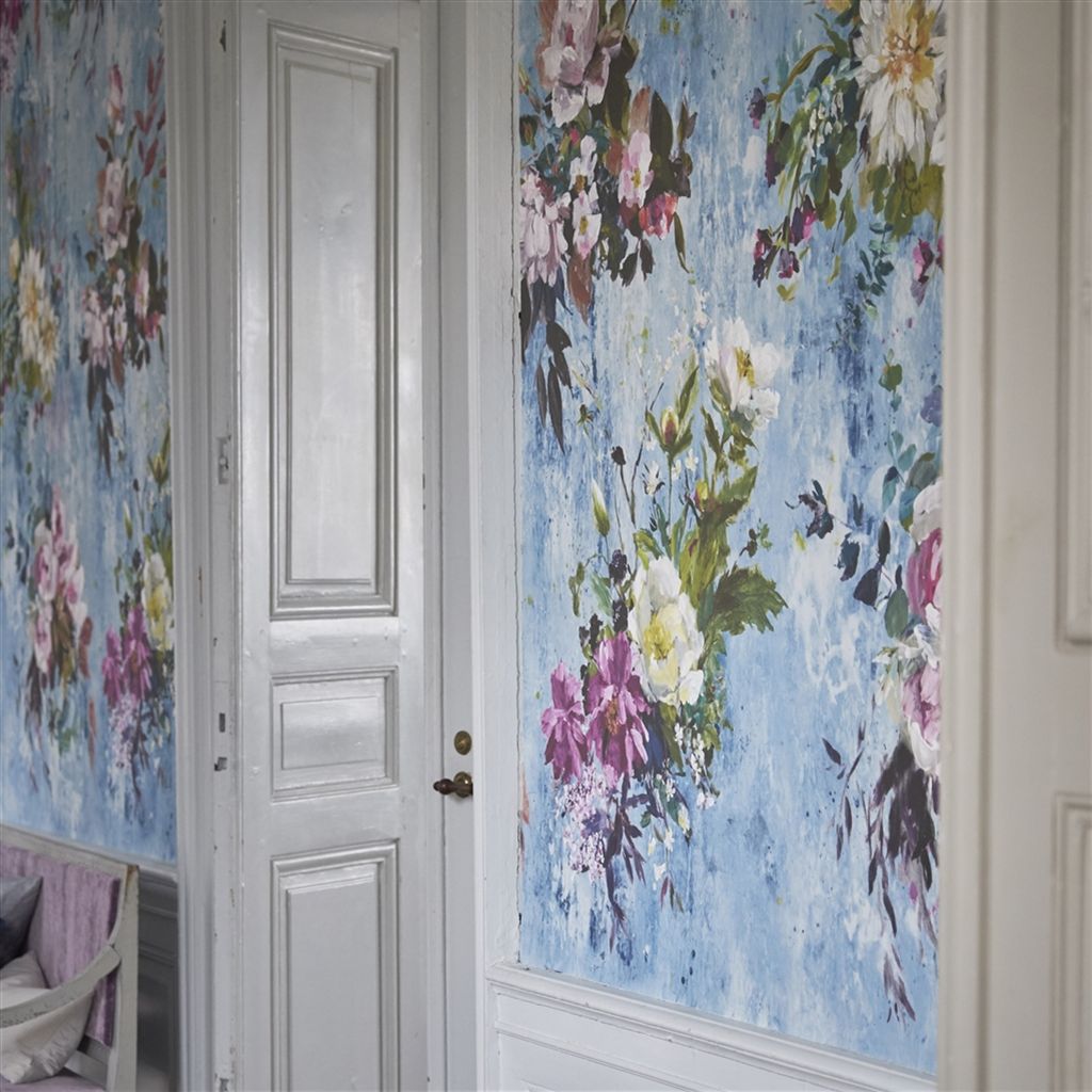 Панно Designers Guild Jardin Des Plantes Aubriet Slate Blue PDG717/03 фото в интерьере
