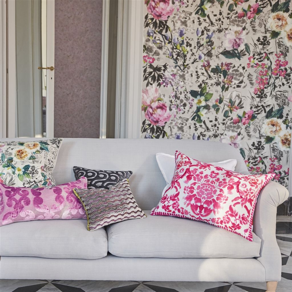 Панно Designers Guild Majolica Majolica Slate PDG1028/02 фото в интерьере