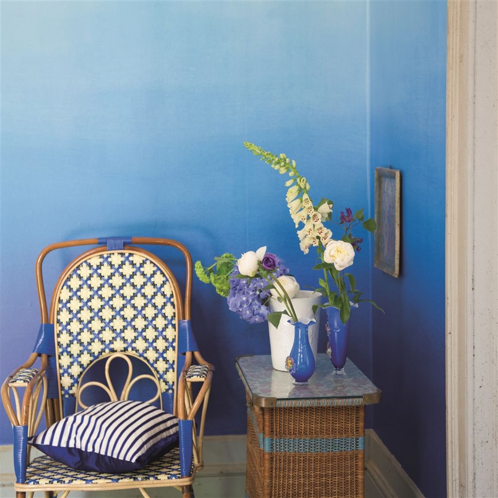 Панно Designers Guild Marquisette Saraille-Cobalt P600/01 фото в интерьере