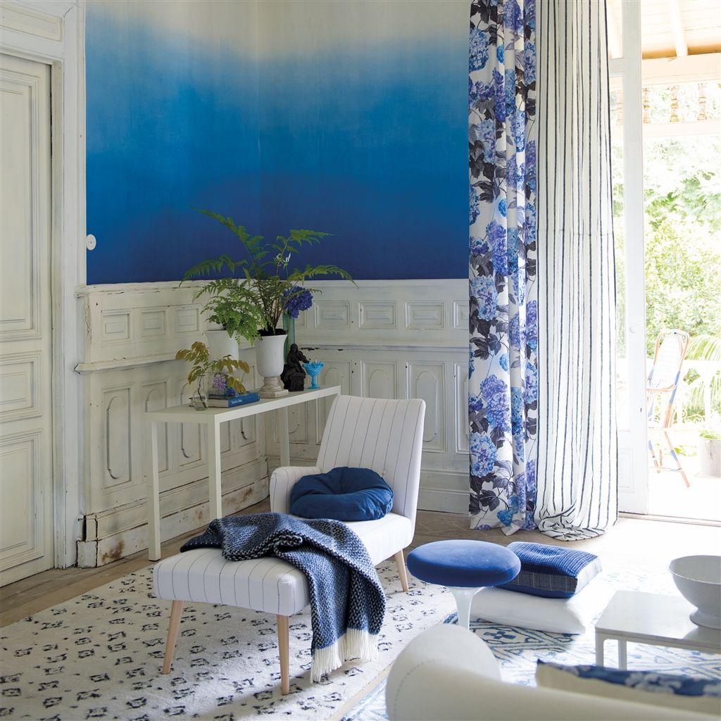 Панно Designers Guild Marquisette Saraille-Cobalt P600/01 фото в интерьере